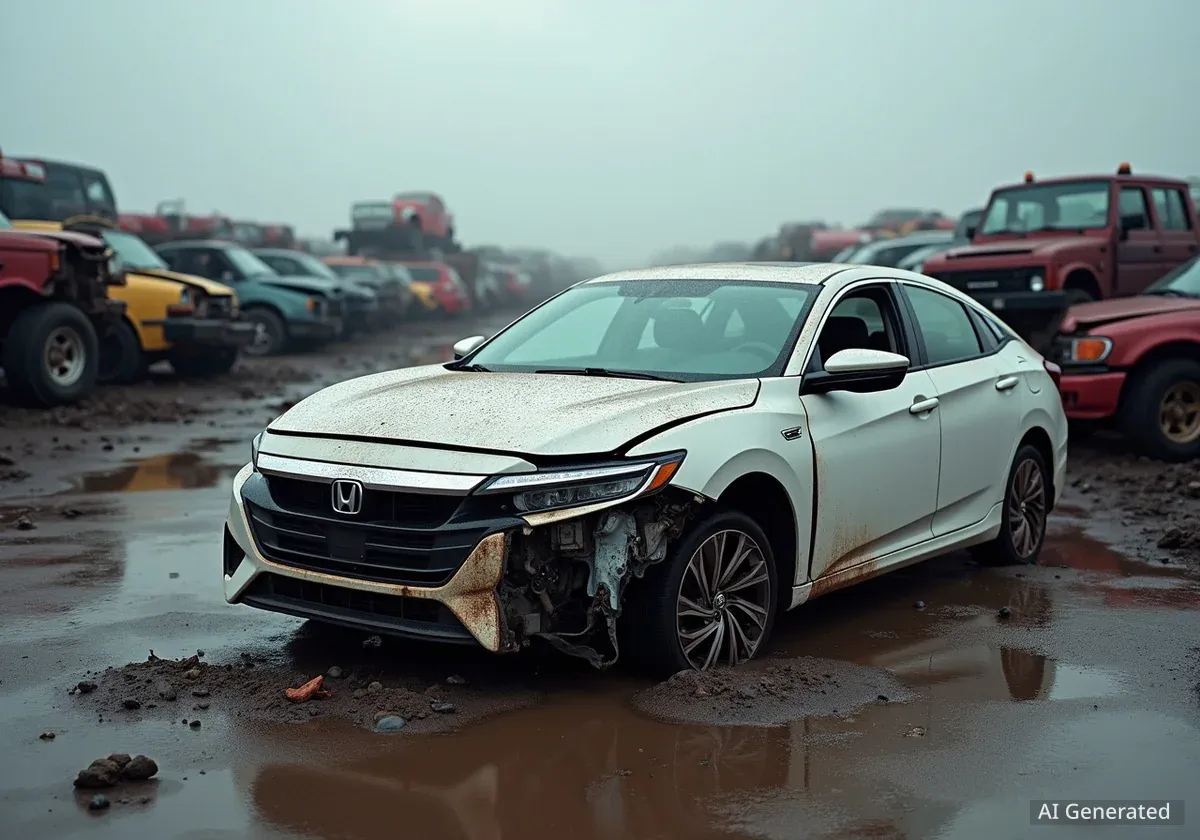 Honda Insight mit über 300.000 Meilen landet auf Schrottplatz