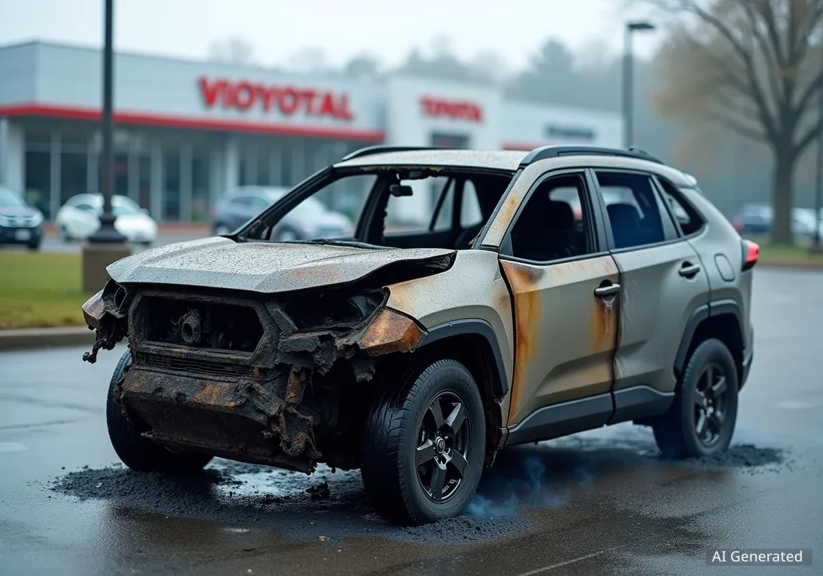 Toyota RAV4 brennt nach Händlerbesuch: Besitzer erhält keine Entschädigung