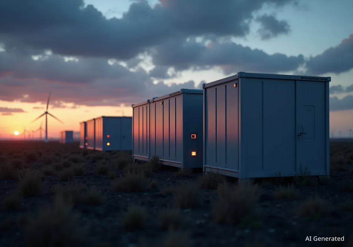 Tesla führt Megablock für erneuerbare Energien ein