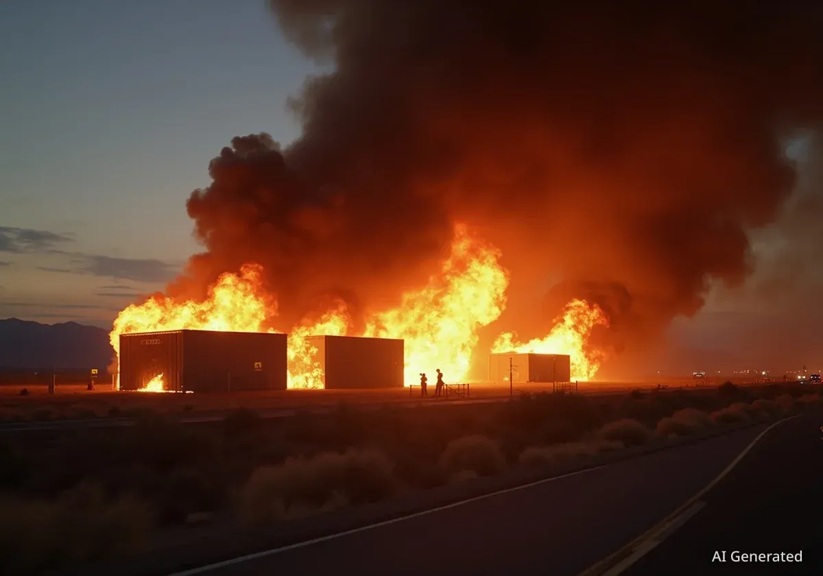 Tesla Megapacks fangen Feuer in Nevada