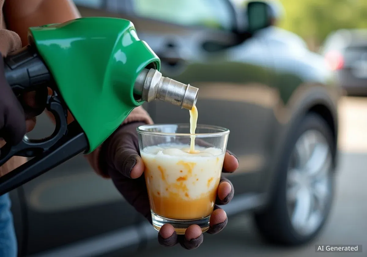 Kundin tankt für 40 Dollar: Mechaniker findet 10% Wasser im Benzin