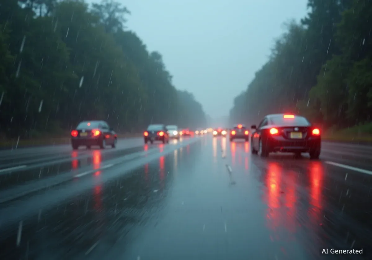 Regen verursacht Dutzende Unfälle in Zentral-Ohio