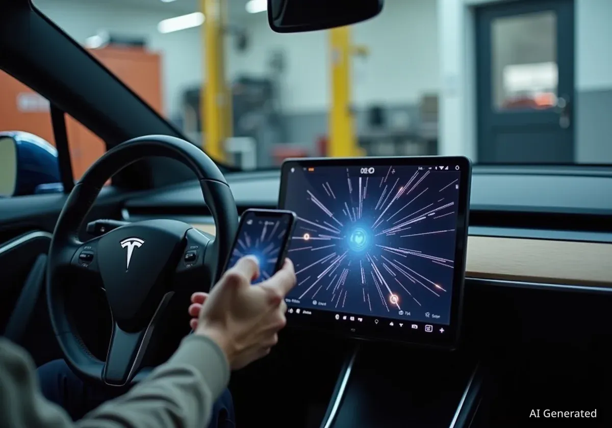 Tesla führt Bildschirmfreigabe für Fernwartung ein