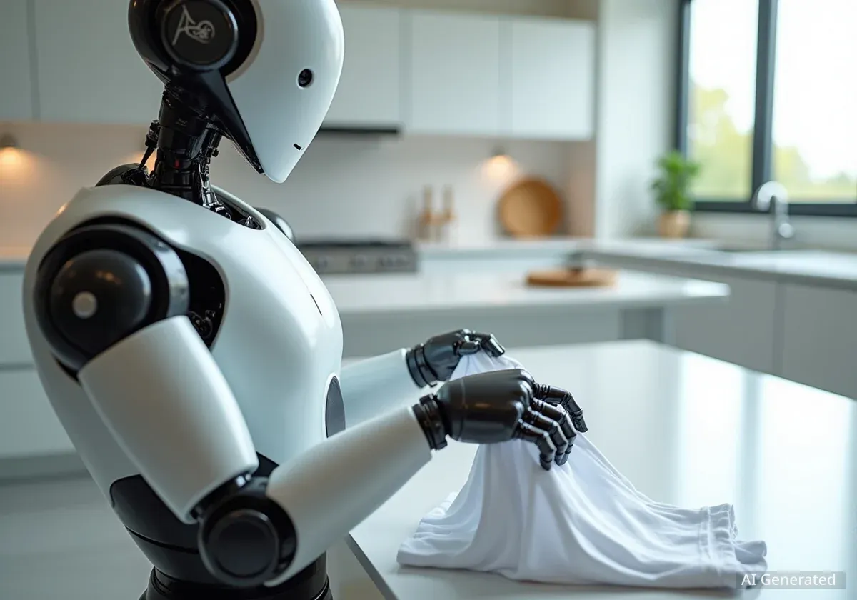 Tesla Optimus Roboter faltet Wäsche und wischt Tische