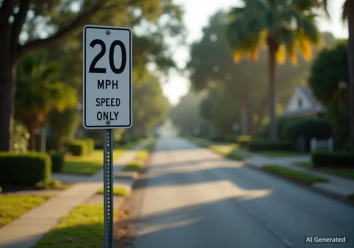 Sarasota plant Geschwindigkeitsbegrenzungen zu senken