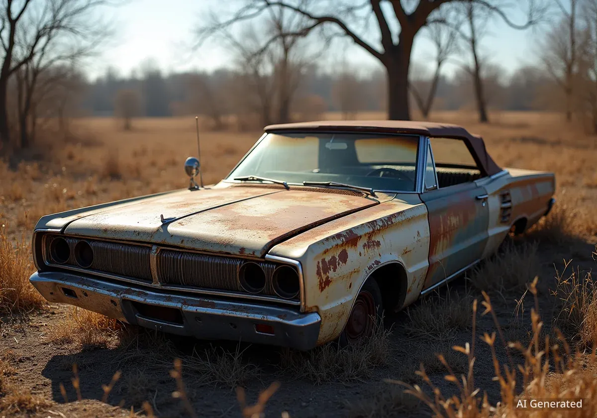 Verlassener 1967 Dodge Coronet 440 Convertible zum Verkauf