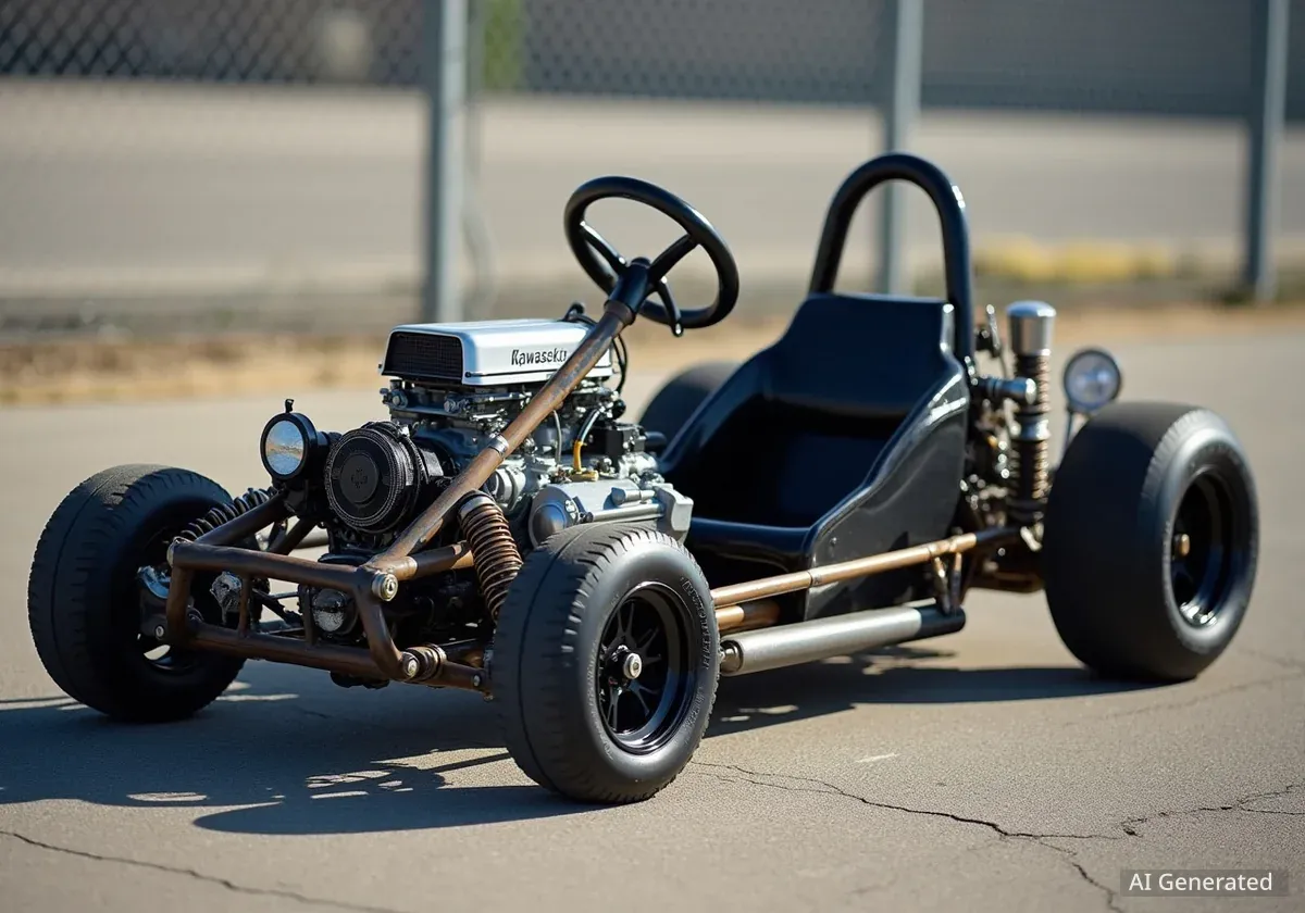 Kawasaki-Go-Kart mit 140 PS zum Verkauf angeboten