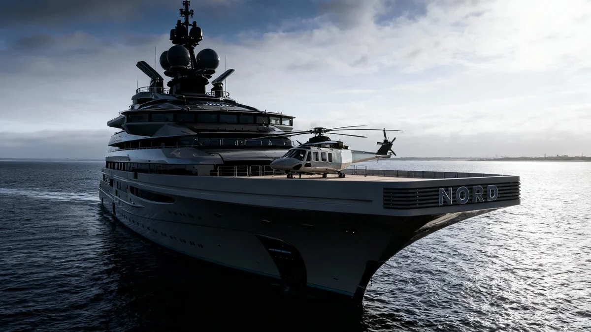 Superyacht Nord auf dem Weg zu den Malediven