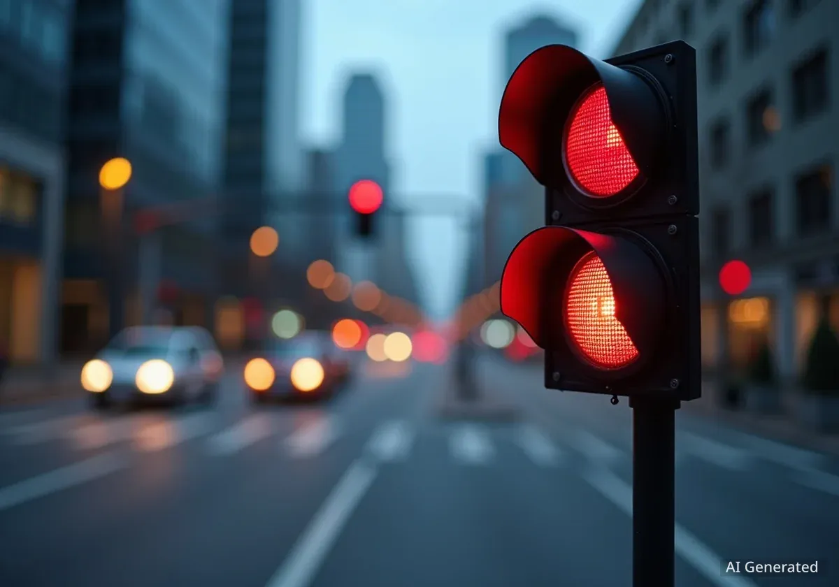 Neue Ampeln auf Hoover Road in Betrieb genommen