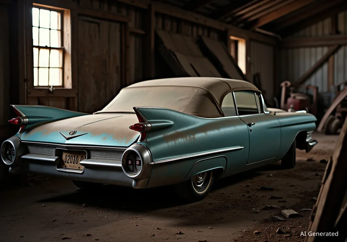 Seltener Cadillac Coupe DeVille nach 20 Jahren entdeckt