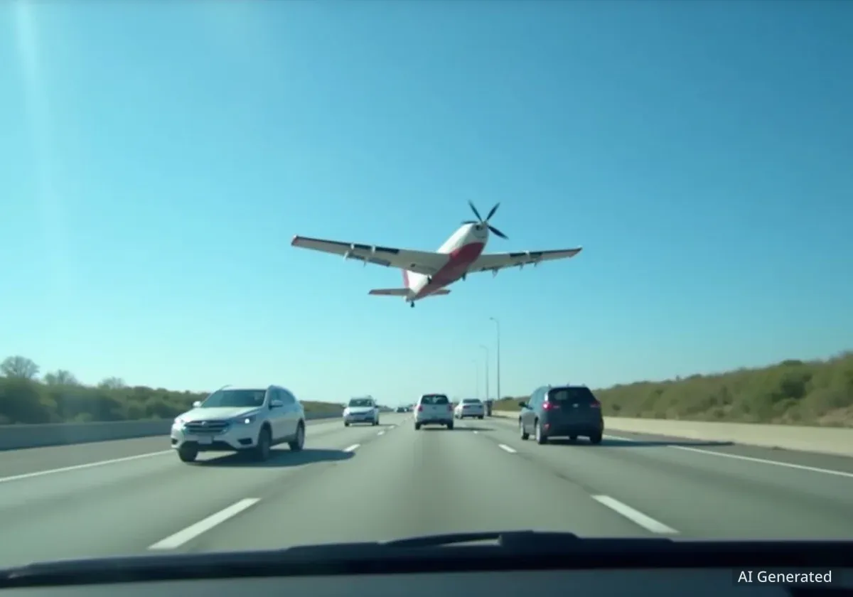 Tesla Dashcam filmt Flugzeugabsturz in Oklahoma