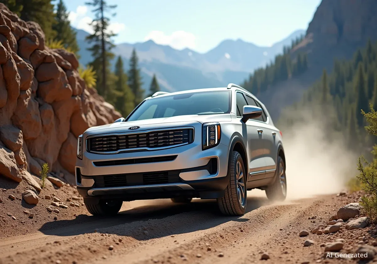 Kia Telluride steckt auf Black Bear Pass fest