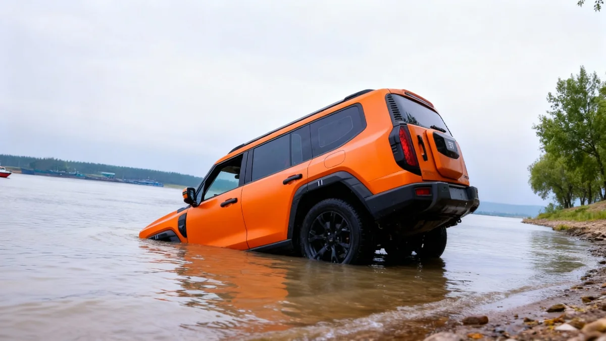 Chery Jetour G700 überquert Jangtse-Fluss