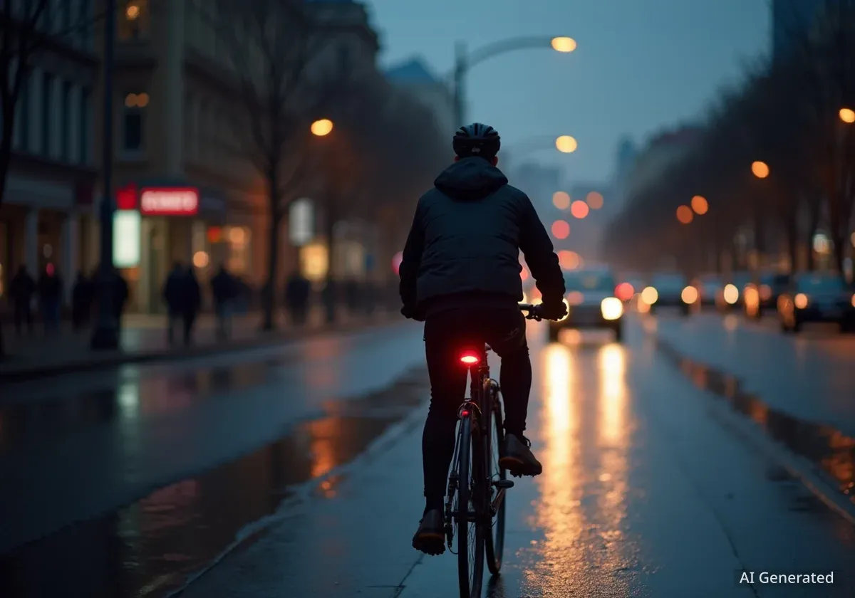 Fahrradfahrer in New York missachten Lichtpflicht