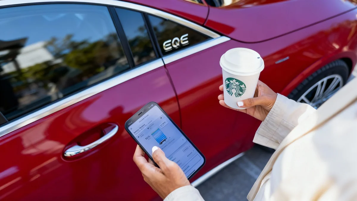Mercedes-Benz und Starbucks eröffnen erste Ladestation
