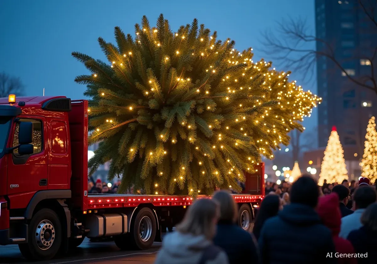 US Capitol Weihnachtsbaum besucht Carson City