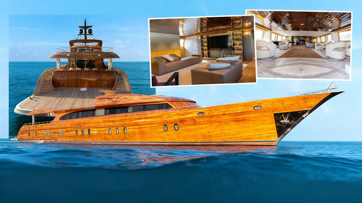Größte Holz-Superyacht der Welt steht zum Verkauf